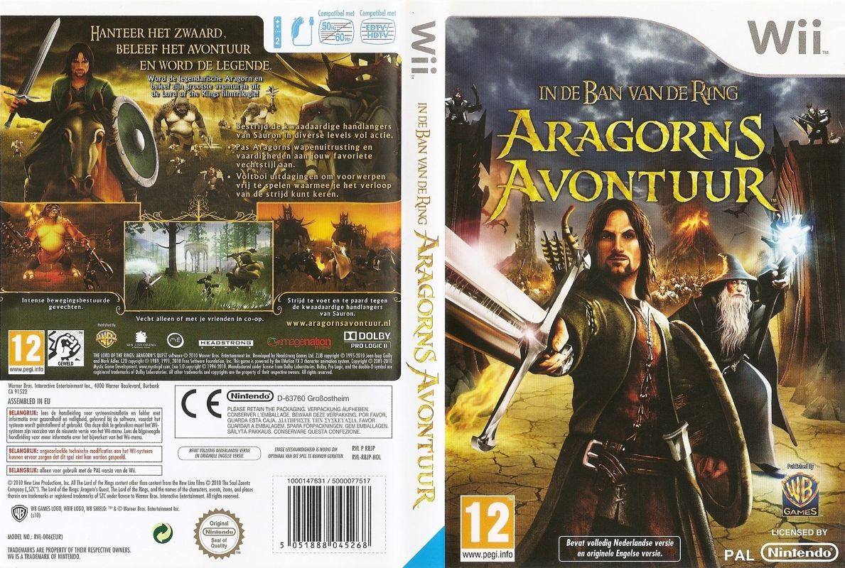 Lord of the Rings: Aragorn's Quest box art for Wii